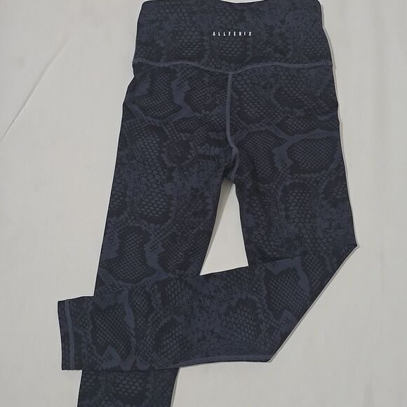 All Fenix Snake Skin Anthropologie Legging medium blue dark grey Xs - Picture 1 of 8